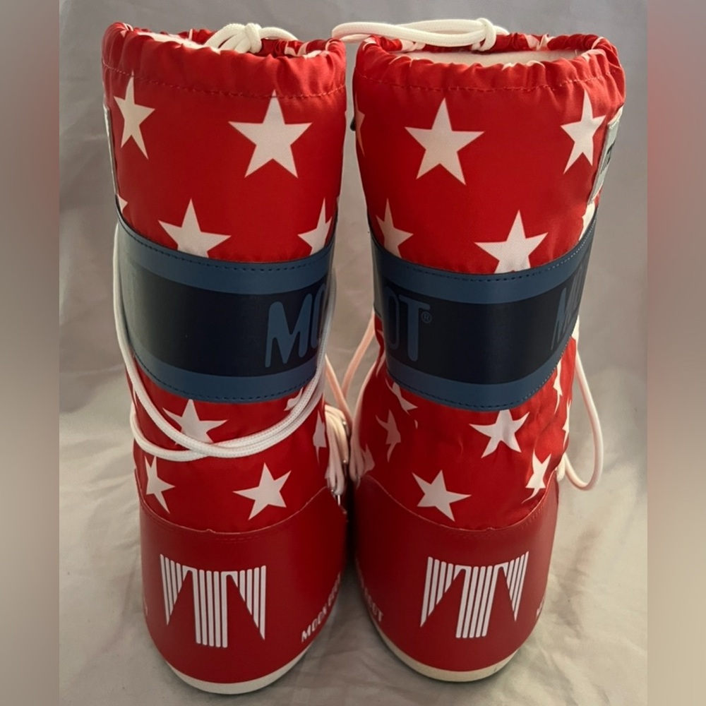 Moon Boot Red Star Pattern Show Winter Boots New - image 8